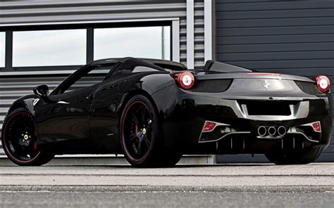 Ferrari 458 Italia Spider Black Hd Desktop Wallpapers 4k Hd