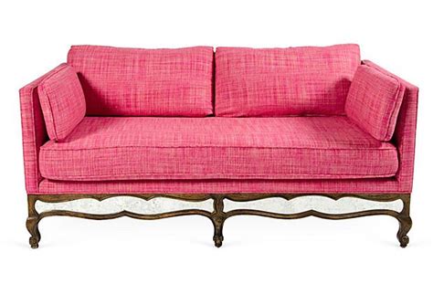Pretty Pink Settee W Mirrored Apron 1499 Pink Furniture Style