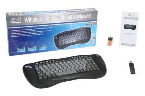 Adesso Wkb 3000ub Rf Wireless Keyboard With Trackball Free Knowledge
