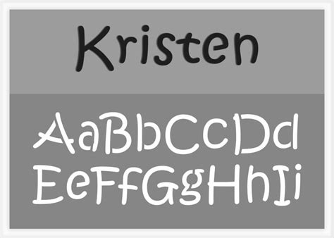 Kristen Font Alphabet Stencil Letter Stencils Stencils Online