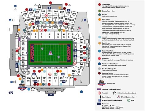 Arizona State University Football Stadium Seating Chart Elcho Table