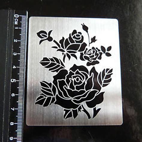 Metal cut out rose : Custom Design Copper Etching Drawing Stencil/templates ...