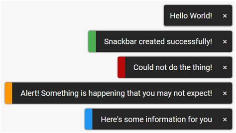 Smooth Snackbar And Toast Notification In Javascript Js Snackbar Css