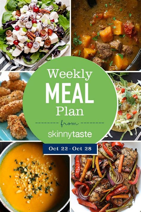 Skinnytaste Meal Plan October 22 October 28 Skinnytaste