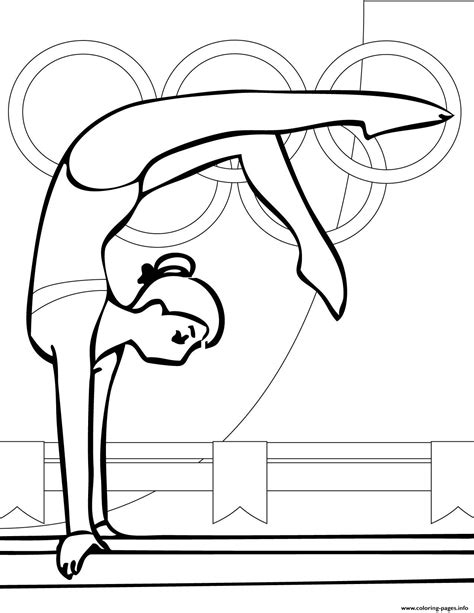 Coloring Pages For Kids Gymnastics The Balanceb3ae Coloring Page Printable