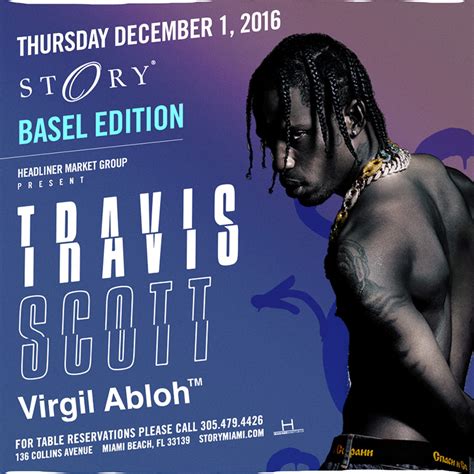 Travis Scott W Virgil Abloh Basel Edition Story Tickets 120116