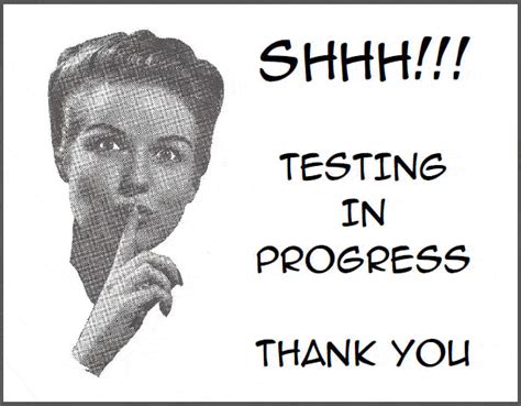 Shhh Testing In Progress Classroom Door Sign