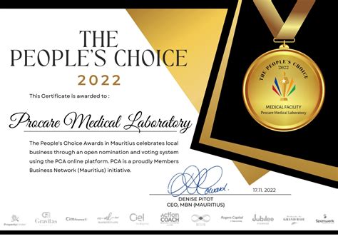 Procare Medical Laboratory Wins The Peoples Choice Award 2022 A