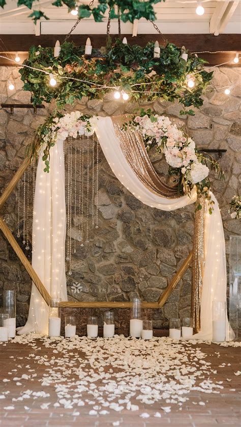Elegant Modern Wedding Ceremony Arch Backdrop Weddings