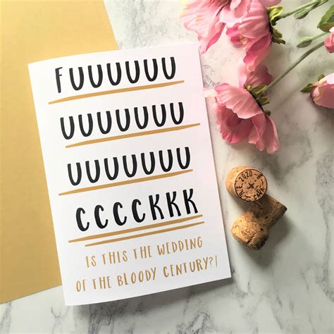Rude Adult Humour Wedding Of The Century A5 Card By The New Witty