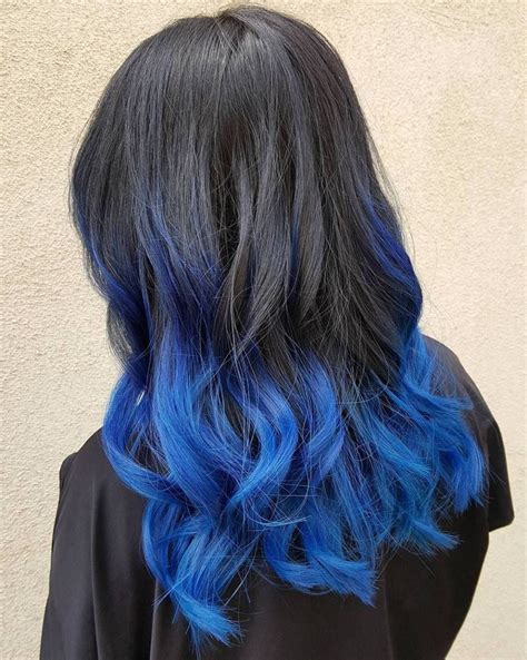 Black To Blue Ombre Medium Hair Fashionblog