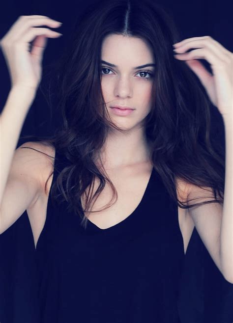 Kendall Jenner Mujer Modelo Morena Pelo Largo Pelo Oscuro Simple