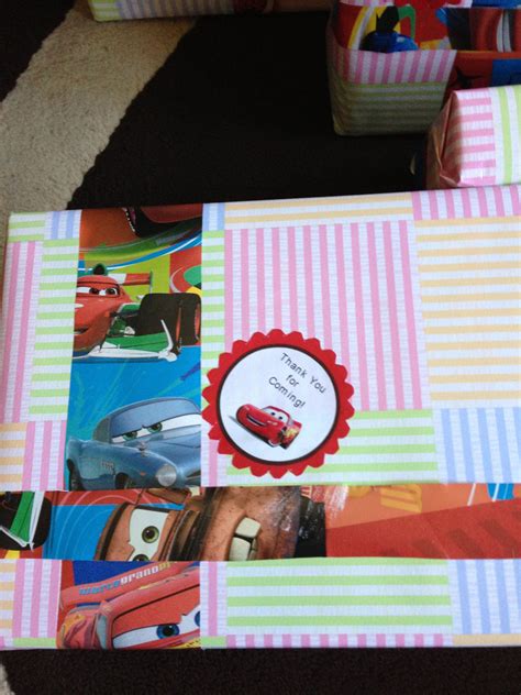 Birthday return gift bags india. Lightning mcqueen birthday theme.. DIY return gift ...