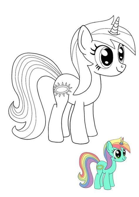 64ct crayon box and 24 supersized unicorn coloring pages. My Little Pony Unicorn Coloring Pages in 2020 | Unicorn ...