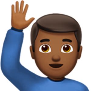 A gesture showing the index finger and thumb touching to make an open circle. happy person raising one hand 4 _MAN | Emoji man, Emoji ...