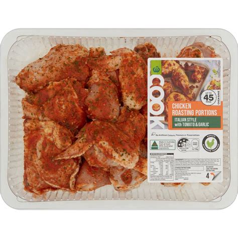 Woolworths Cook Chicken Roasting Portions Italian Style 15kg 2kg