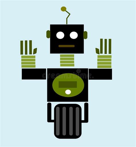 Vintage Cartoon Robot Stock Vector Illustration Of Monster 25101415