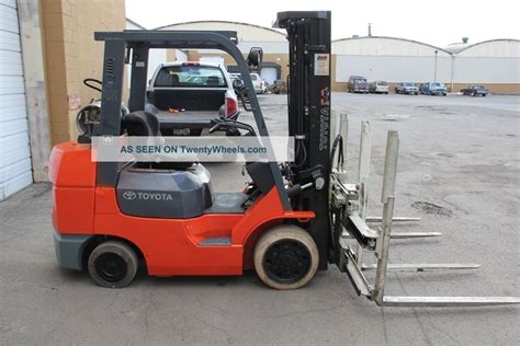 Toyota Forklift With Double Wide Cascade Forks
