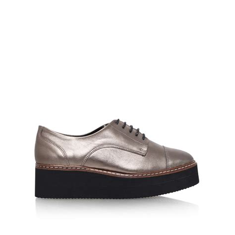 Love Carvela Kurt Geiger Love Bronze Leather Flat Formal Shoes Flatform