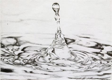 Water Drop Pencil Drawing Pencil Drawings Water Drawing Water Drop