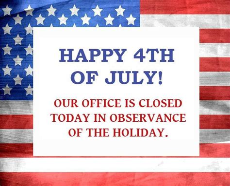 Office Closed 4th Of July — Village Of Galena