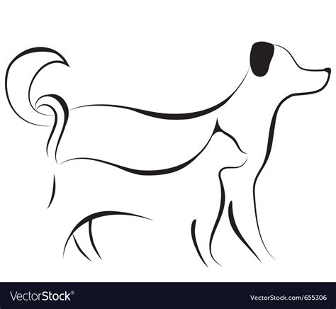 Download Cat and dog Royalty Free Vector Image - VectorStock
