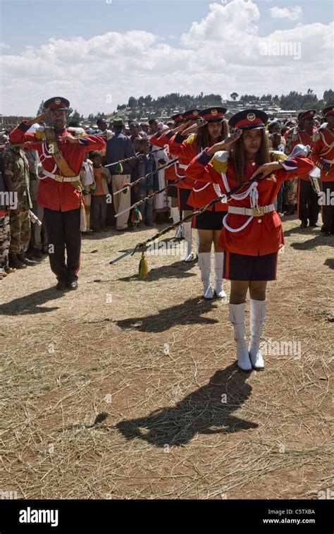 Majorettes Of The Ceremonial Marching Band Performing At The 20th