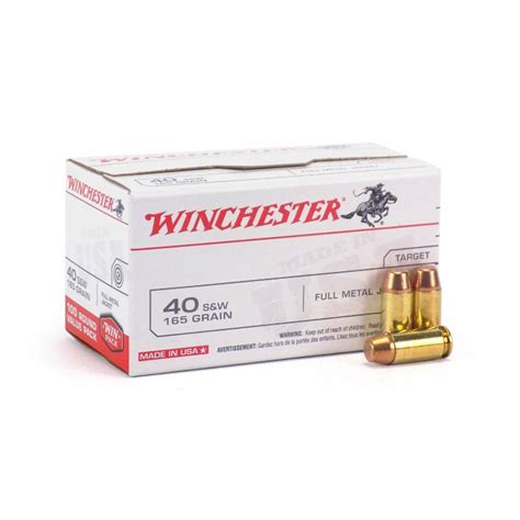 Winchester 40 Sandw 165 Grain Fmj 100 Rounds Ammunition Depot
