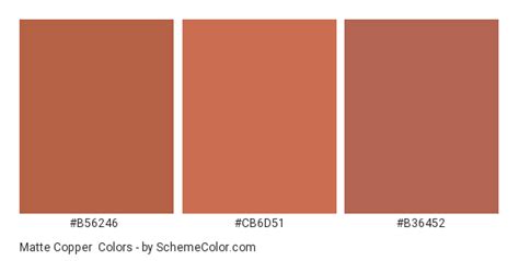 Matte Copper Color Scheme Brown