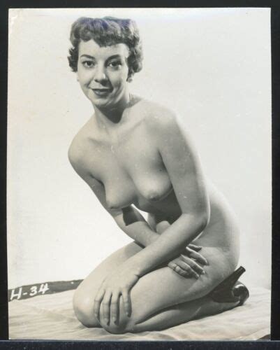 1950s Original Nude Photo Cute Buxom Redhead Just High Heels Vv Ebay