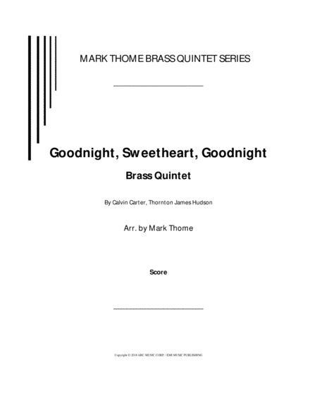 Goodnight Sweetheart Easy Piano Solo With Chords Free Music Sheet