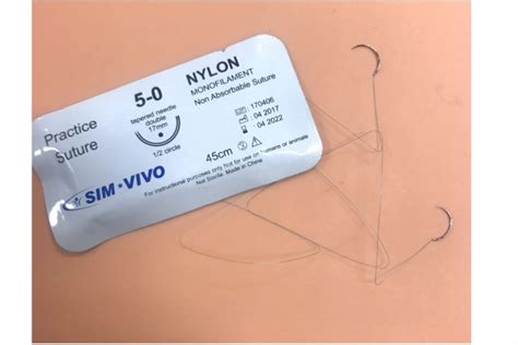 5 0 Nylon Suture Individually Packaged Bag Of 10 Simvivo