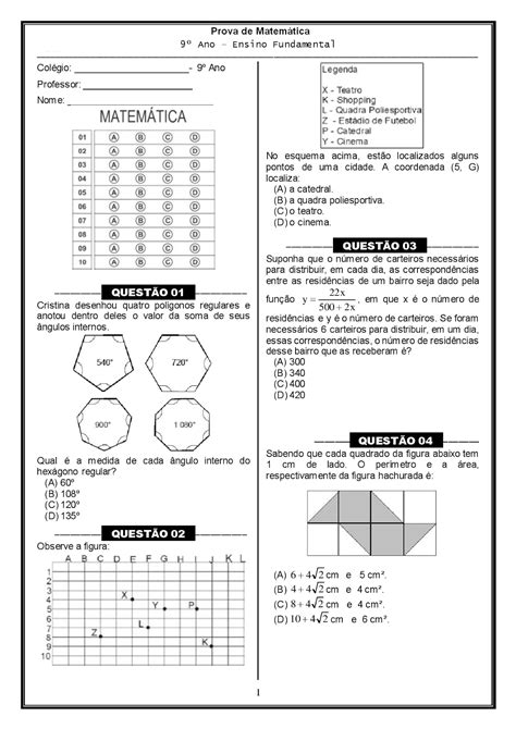 Conteúdo De Matemática 9 Ano