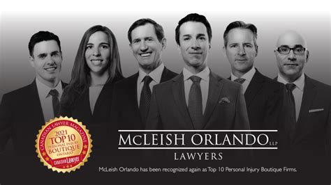 Mcleish Orlando Recognized Top 10 Personal Injury Firm By Canadian
