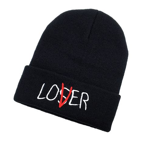 Loserlover Beanie Letter Beanie Beanie Embroidered Knitted Etsy