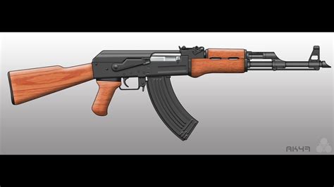 How To Draw An Ak 47 Youtube