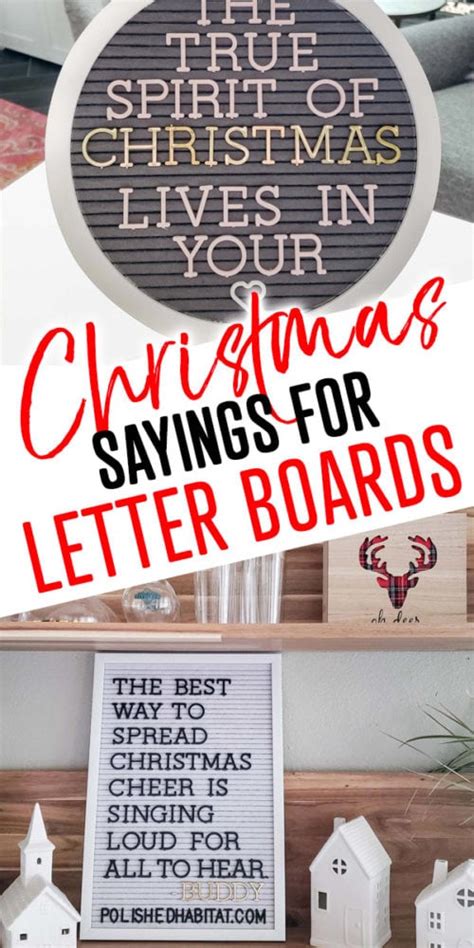 Christmas Letter Board Quotes And Sayings Polished Habitat