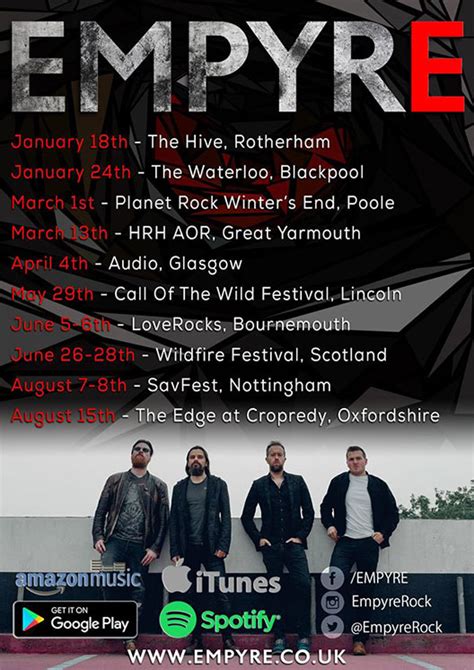 Rock Regeneration News Empyre Announce Tour
