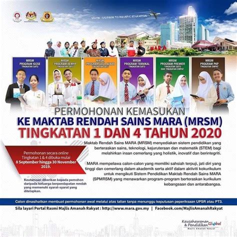 Borang permohonan ke tingkatan 6 kisas 2019. Permohonan Online MRSM 2020 Kemasukan Ke Tingkatan 1 Dan 4 ...