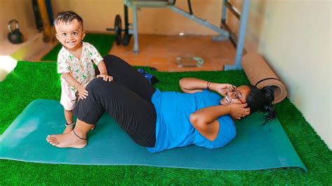😍 Mommy And Son Workout Together For First Time Youtube