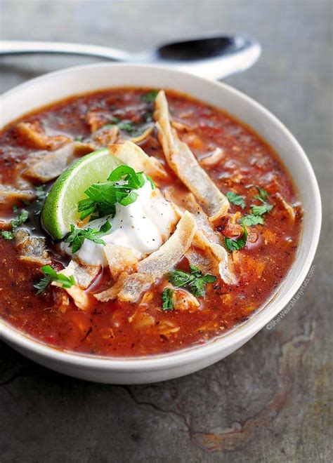 Chicken tortilla soup is a great way to use up leftover ingredients, but you can also make it completely from scratch. Easy Chicken Tortilla Soup Recipe | She Wears Many Hats