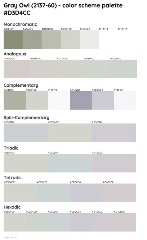 Benjamin Moore Gray Owl 2137 60 Paint Coordinating Colors And