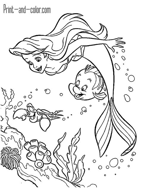 My little pony coloring book mermaid pinkie pie mlpeg. The Little Mermaid coloring pages | Print and Color.com