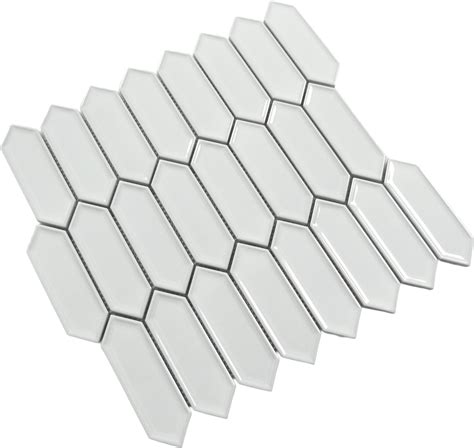 Decko Esprit White Elongated Hexagon Tile Dek3501