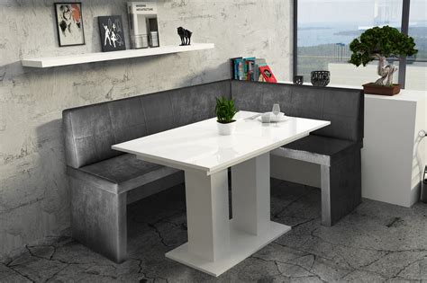 Fazit eckbankgruppen bieten platz fa 1 4 r viele personen. Eckbankgruppe 196x142 cm ROBIN XL L Vin..Schwarz/ Tisch ...