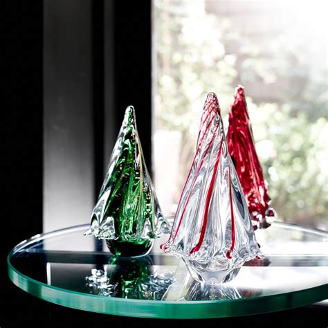 Green Glass Christmas Tree Decorative Object Williams Sonoma