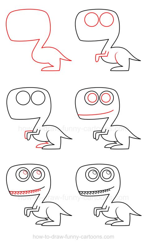 10 steps to draw a dinosaur. How to draw a dinosaur