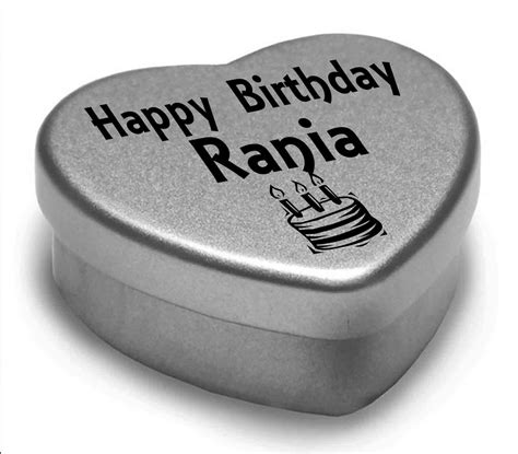 Happy Birthday Rania Mini Heart Tin T Present For Rania With