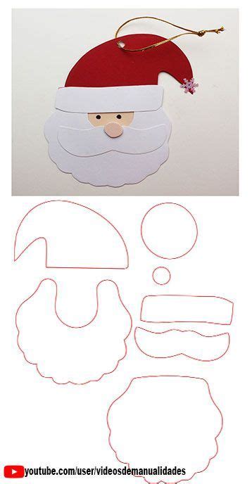 Moldes De Pap Noel En Fieltro Con Plantillas Diy Felt Christmas Ornaments Christmas Crafts