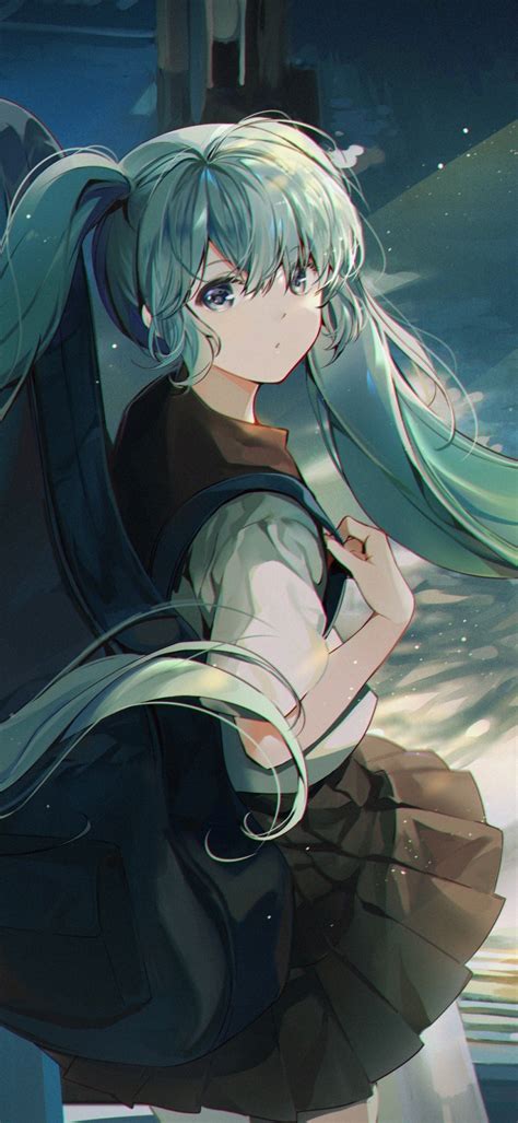 1080x2340 Resolution Green Hair Hatsune Miku Vocaloid 1080x2340